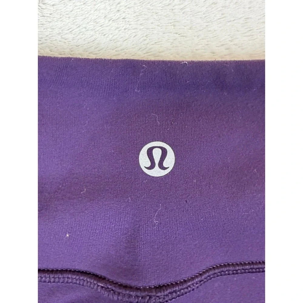 Lululemon Wunder‎ Under Crop Purple Yoga Leggings Size 6